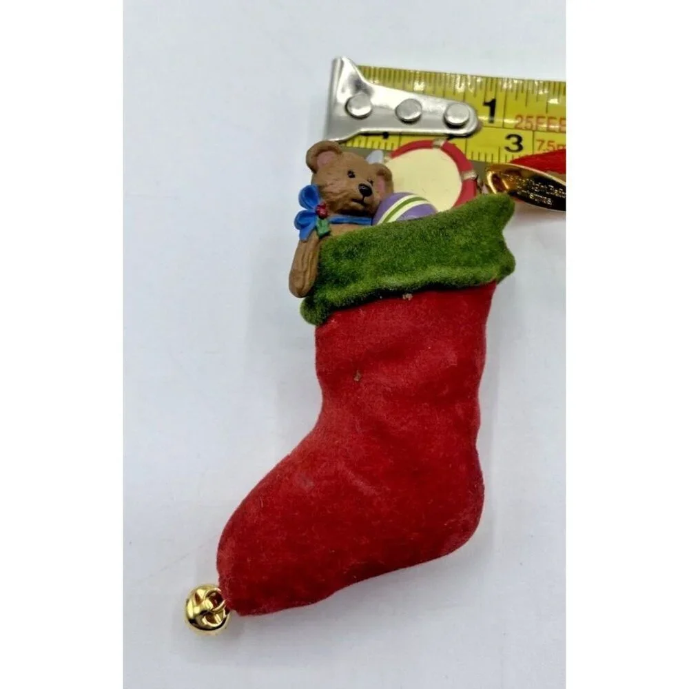Hallmark Christmas Ornaments Lot 4 Puppy Love Jesus Loves Me Stocking 90s 2001